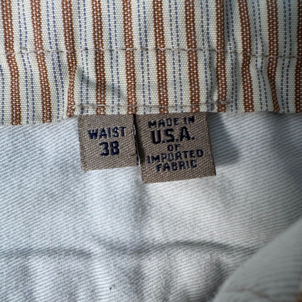 Bills Khakis Pants Mens 38x31 Brown Pleated Cotton Chinos USA - Picture 8 of 14